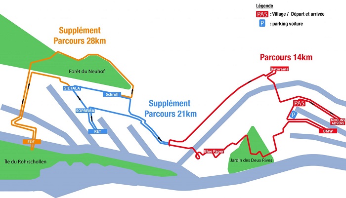 Trois parcours au choix - © Loïc CHALMANDRIER Parcours de la Stras'n'bike 2021
